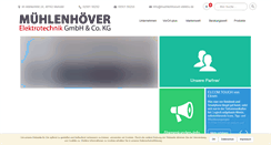 Desktop Screenshot of muehlenhoever-elektrotechnik.de